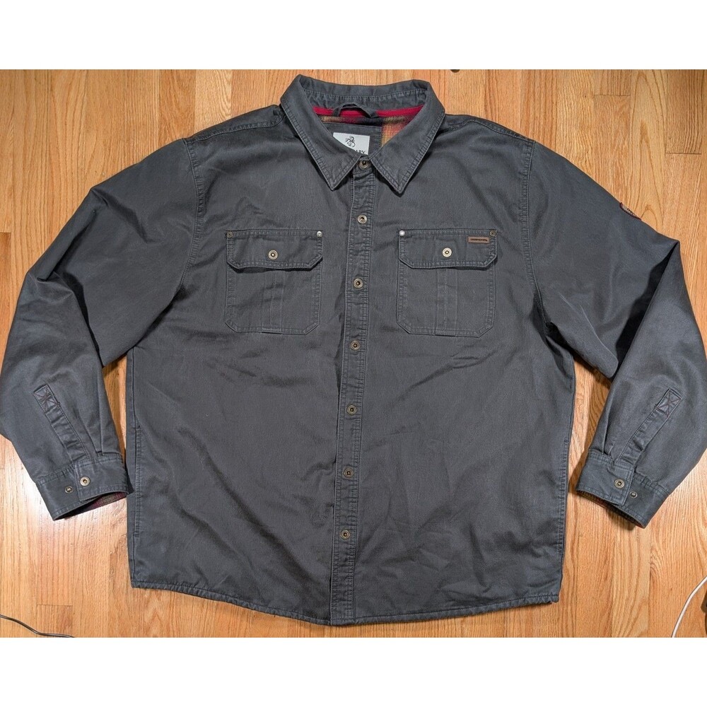 Legendary White Tails Journeyman Waxed Jacket XXL Snap Flannel Lined Hunting